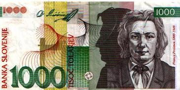 Dinaro Sloveno fronte